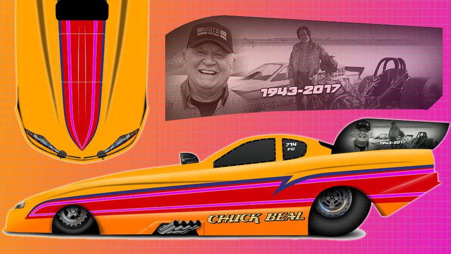 Brandon Welch to drive Chuck Beal "Bealmobile" memorial car at Winternationls